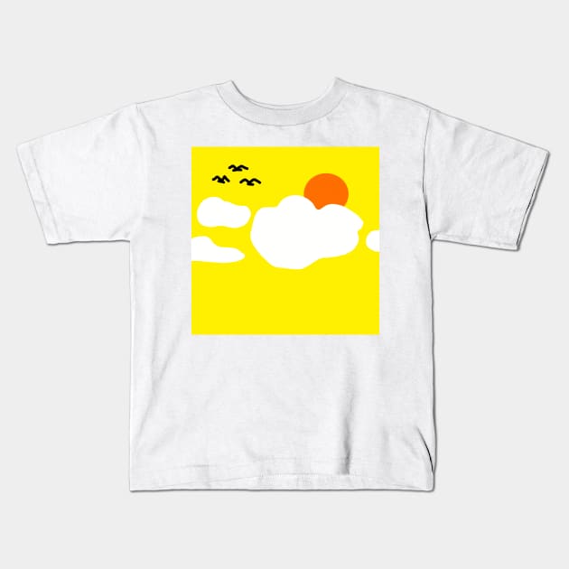 bright sky Kids T-Shirt by Azujark 